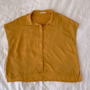 Mustard Button Down Blouse